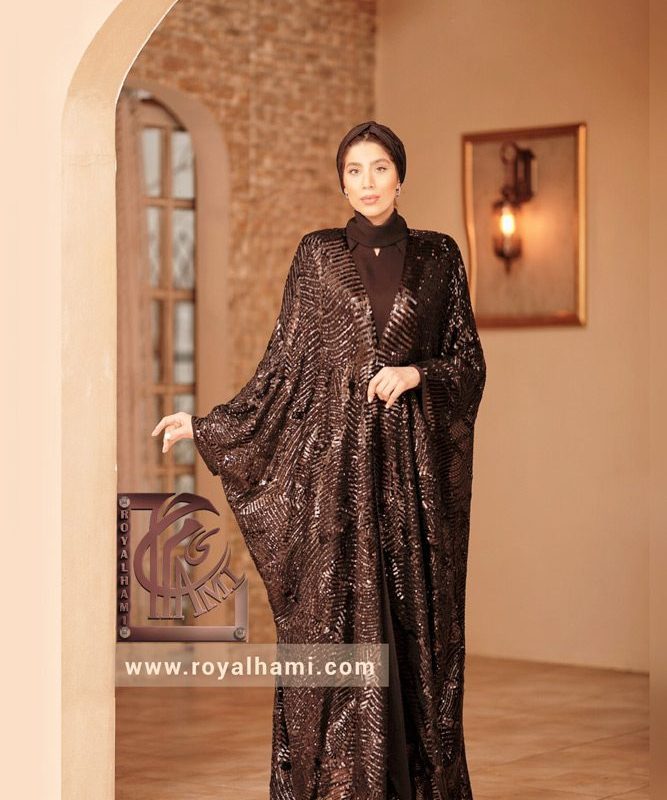 Black Abaya with Sequin Fabric