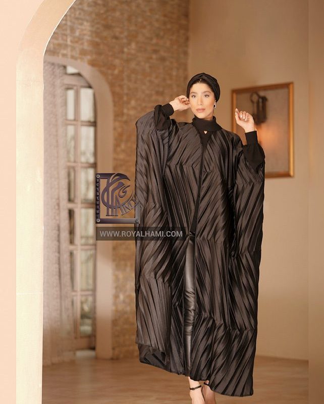 Black Abaya Pleated Fabric