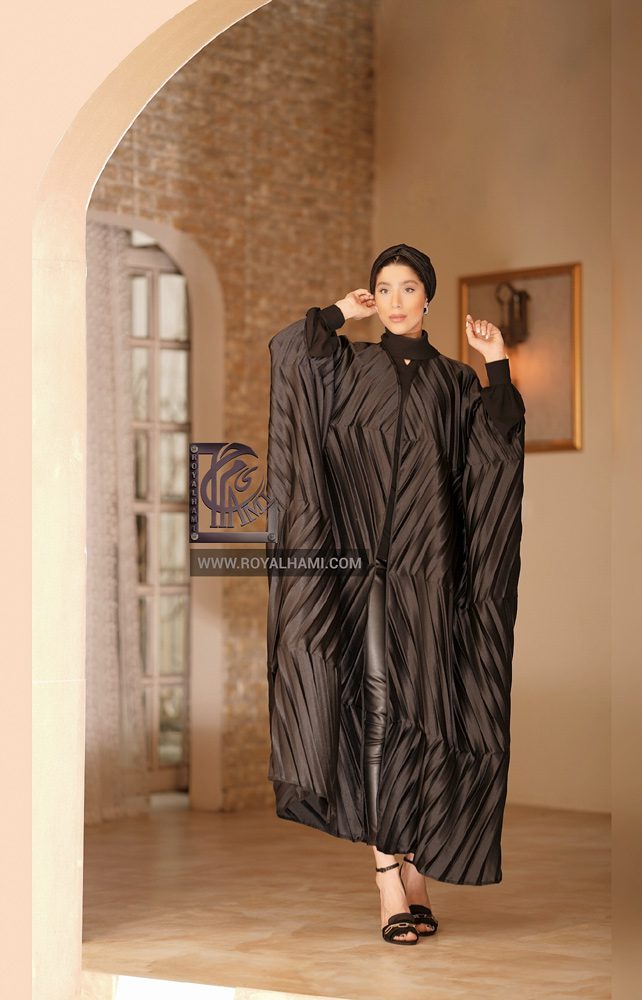 Black Abaya Pleated Fabric