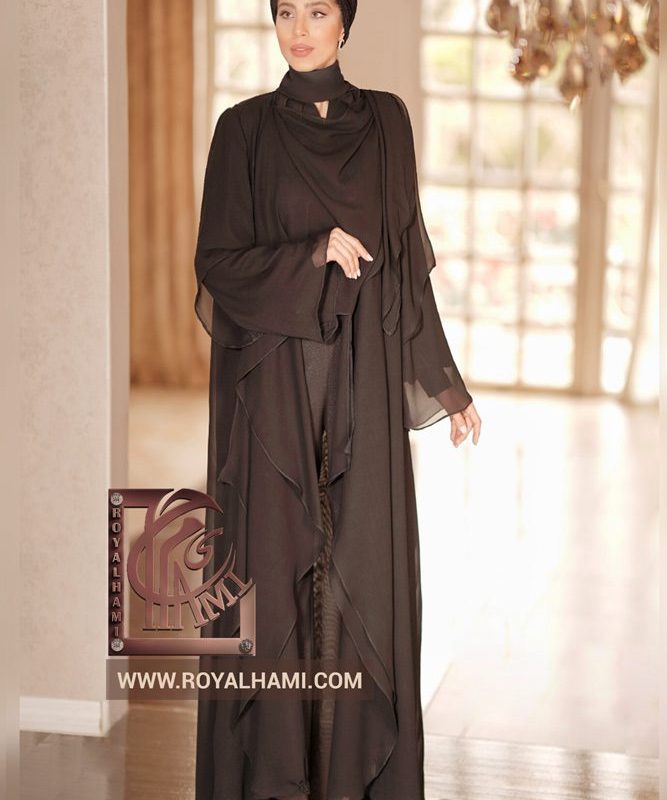 Black Abaya with Silk Crepe Fabric