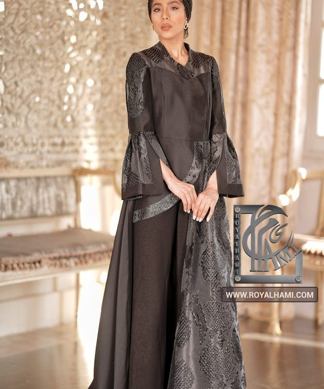 Princess Swing Black Abaya with Hanging Sleeves