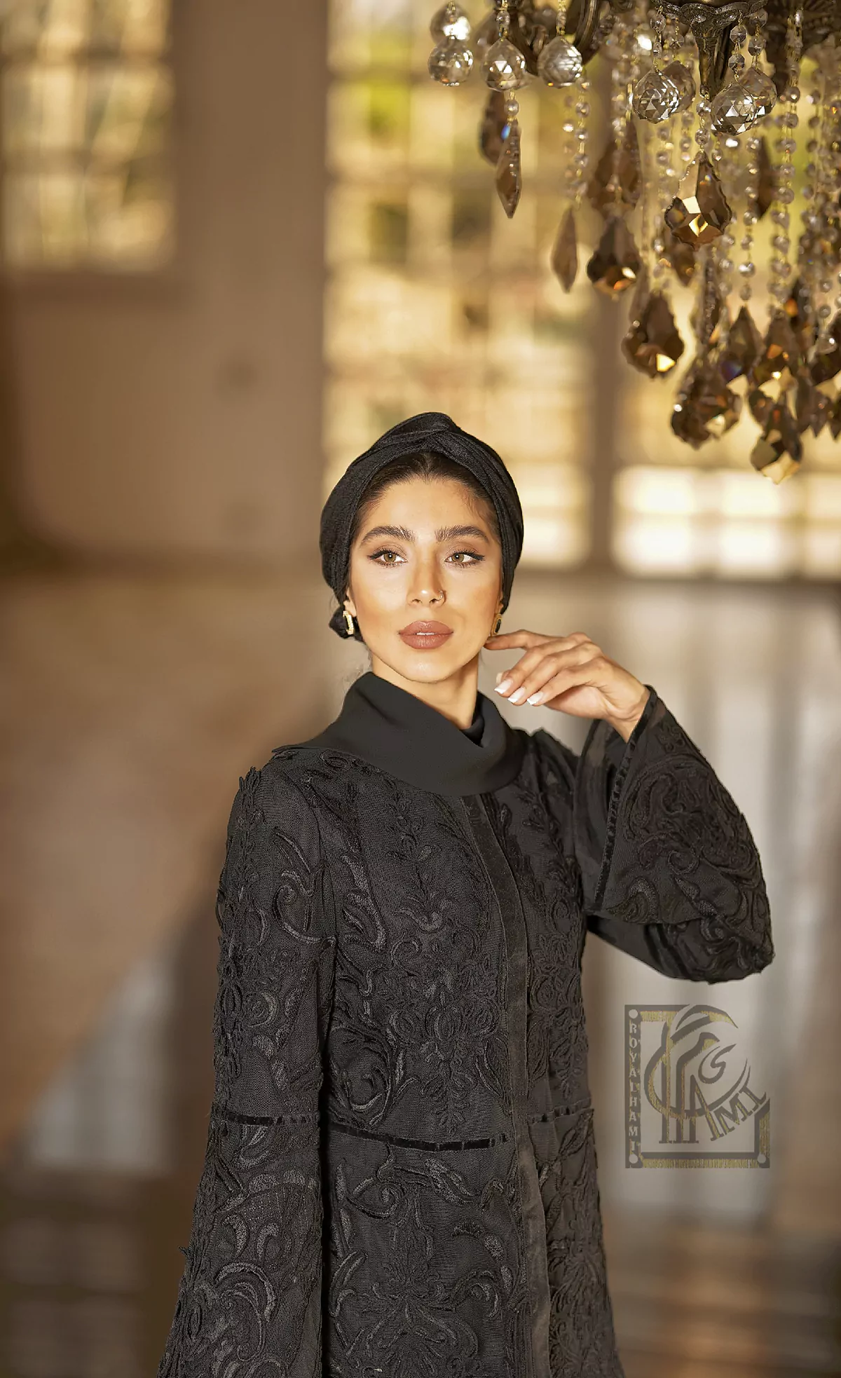 Black guipure coat - Image 2